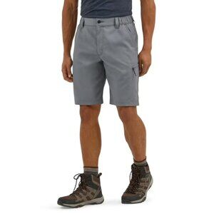 Wrangler Big Men's Outdoor Performance Side Elastic Waist Short, Size 46, Gray